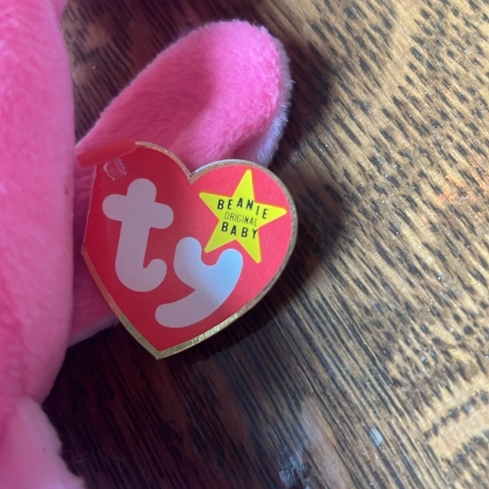 EXTREMELY RARE retired Pinky Beanie Baby 1995